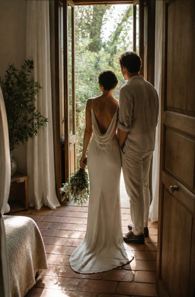 Intimate Elopement Wedding: 5 Ways to Plan One 7 Elopement couple and guests gathered outdoors for a wedding ceremony