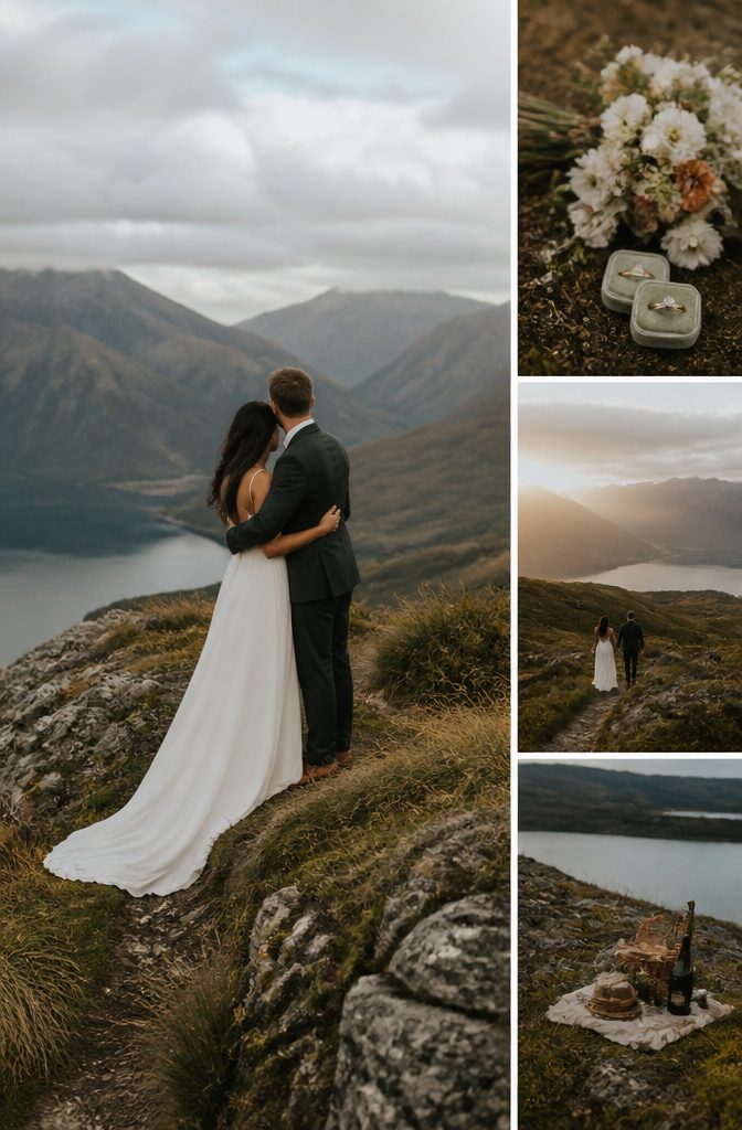Intimate Elopement Wedding: 5 Ways to Plan One 8 Wedding couple and guests photographed together in a candid moment