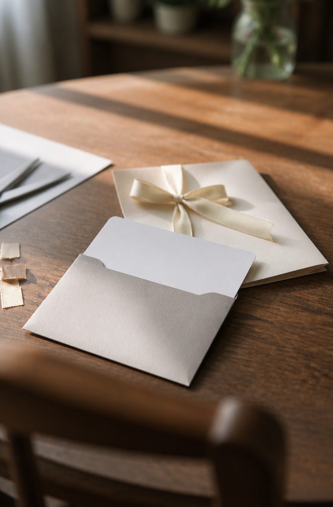 How Much Money to Give as a Wedding Gift (+ 13 Ways to Do It) 5 Gift card tucked into a wedding greeting card